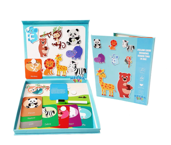 learning toy set featuring various animals