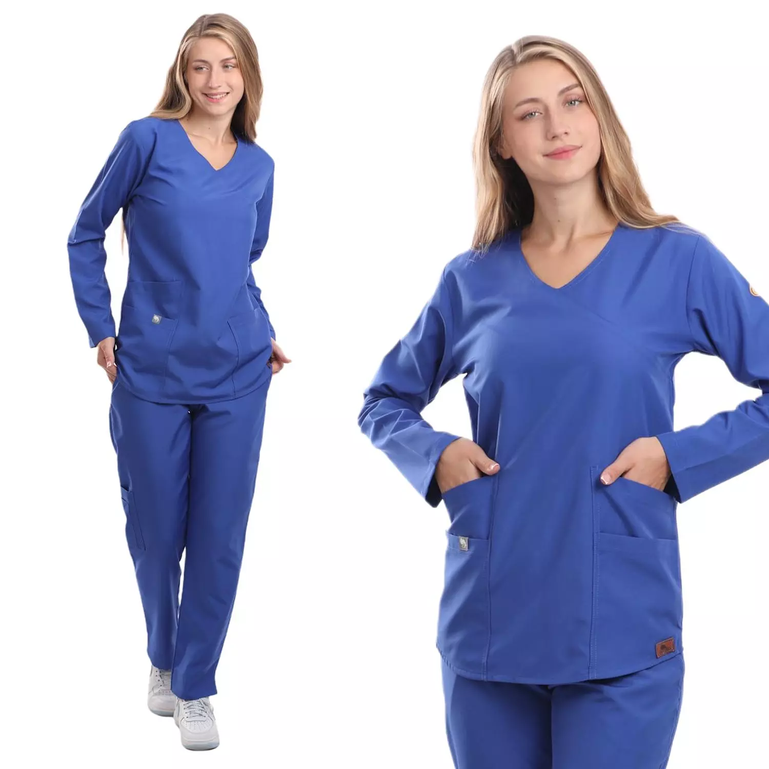 Royal Blue Female Elite Scrub (Long Sleeves)